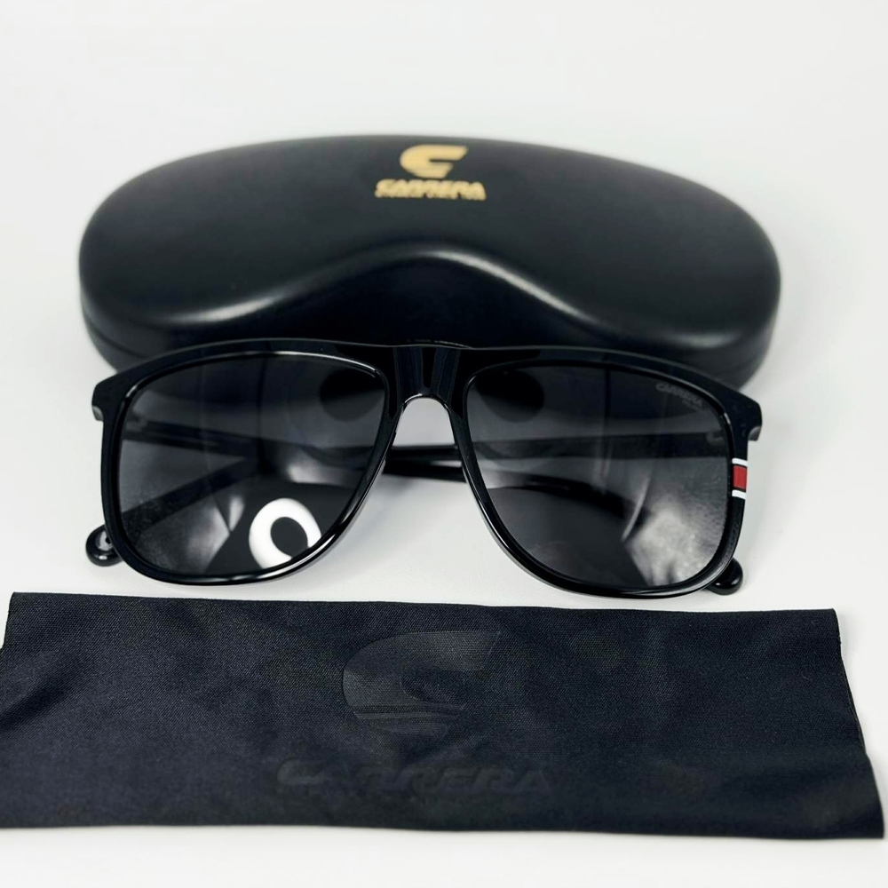 🕶️ Carrera Signature | Black Square Flat-Top Sunglasses - NEW - Picture 2 of 7